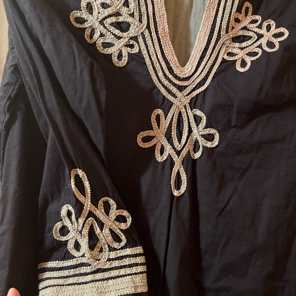 Gretchen Scott Designs Baby Tangier Embroidered Dress in Black/Tan - Picture 5 of 6